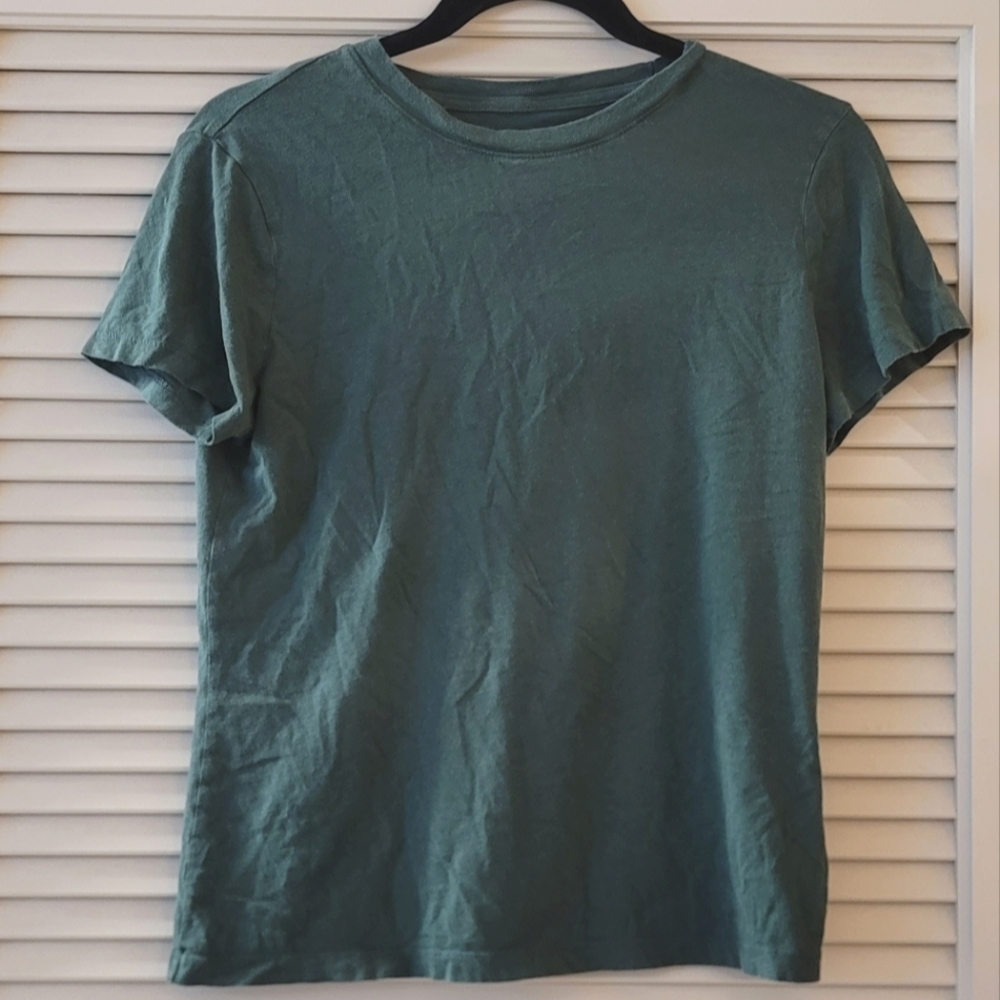 A New Day- Green Short-Sleeve Casual Top